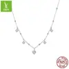 Yinziyun Nova Corrente para Clavícula com Diamante Mosang de 1 Quilate Feminina de Luxo Leve com Toque de Alto Padrão Colar de Prata s925 MSN009