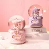 Nova Bola de Cristal de Unicórnio para Menina Desenho Animado Caixa de Música Decoração de Mesa Enfeites de Aniversário Venda Direta da Fábrica Transfronteiriço