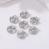 Relleno de Oro de 14K Conservación del Color Hoja de Loto Separador Joyería Cuentas de Cristal Cuentas Sueltas Pulsera Collar Accesorios Hechos a Mano DIY Accesorios