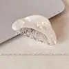 Diseño Inspirado en Cullori Estilo Coreano, Pinza para el Cabello con Bloques de Color, Versátil y Elegante, Pinza de Tiburón Brillante para Peinar la Parte Posterior de la Cabeza, Sensación de Alta Gama
