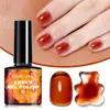 Set de esmalte de uñas en gel de resina de 6 colores Ámbar Caramelo Ámbar Carey Transparente Gel de Fototerapia Comercio Exterior En Stock
