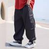 Calças Cargo de Menino Estilo Coreano Verão Calças Finas de Malha Infantil Moda Versátil Soltas à Prova de Mosquitos Calças Compridas para Crianças Mais Velhas