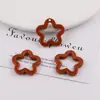 Estrela de Cinco Pontas Acrílica Perfurada Colorida de 30mm DIY Feito à Mão Pingente Miçangas Material para Joias Acessórios