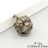 Pi Xiu Latón Puro Campana Pequeña Llavero de Coche Colgante Estilo Chino Retro Cabeza de Tigre Adornos Colgantes Cadena de Motocicleta Cordón