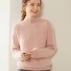 Suéter de cachemira de tres hilos para mujer, suéter de cachemira de color liso para mujer, capa base, estilo cálido engrosado, estilo retro