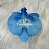 Cabeça de Flor de Orquídea Phalaenopsis Artificial, Textura de Película Impressa em 3D, Buquê Exquisito para Decoração de Casamento e Lembrança