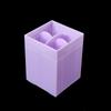 Portalápices multifunción de cuatro compartimentos para decoración de uñas, caja de almacenamiento de herramientas, vaso de plástico cuadrado de tamaño ajustable