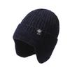 Conjunto de Dos Piezas de Gorro y Bufanda de Punto Grueso para Hombre, Gorro de Punto Resistente al Frío y Cálido