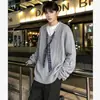Suéter de Punto Trenzado a Cuadros Patchwork Estilo Academia Japonesa para Hombres y Mujeres Suéter de Manga Larga Estilo Perezoso Caído