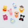 Acessórios de resina diy tigre de desenho animado urso morango acessórios para beleza de carro caixa de armazenamento pasta para copo de água cola creme