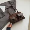 Bolsa de Almofada Simples Moda Retrô Transfronteiriça Outono e Inverno Casual Xadrez Nicho Tendência Temperamento Versátil Bolsa de Ombro Axila
