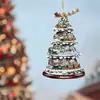 Adornos Colgantes Acrílicos Creativos, Decoraciones Navideñas, Decoraciones de Muñeco de Nieve para Árbol de Navidad, Decoraciones de Etiqueta Estilo Granja, DIY