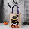 Decorações de Sacola de Doces de Halloween Sacola de Abóbora Portátil Crianças do Jardim de Infância Arranjo de Cena de Doces Sacola de Presente Sacola de Pano