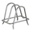 Estante de Almacenamiento para Cocina, Soporte para Tabla de Cortar, Soporte de Acero Inoxidable de Tres Compartimentos para Tapas de Ollas y Tablas de Cortar sobre Encimera, Estante de Gabinete para Tabla de Cortar para Uso Doméstico