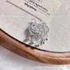 Pingente de Colar em Filigrana de Prata Pura 990 com Fecho de Lótus e Sino para Homens e Mulheres Moda para Roupas de Trabalho