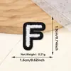 Parches bordados de letras inglesas en blanco y negro, mini, de venta caliente transfronteriza, con adhesivo termofusible para ropa, zapatos y sombreros, parches decorativos para planchar