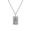 Diseño original europeo y americano nuevo TAROT TAROT colgante tarjeta collar hombres y mujeres todo-partido titanio acero collar