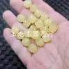 Cuentas Planas de Jade Amarillo Estilo Antiguo, Cuentas Sueltas, Cuentas Cilíndricas de Jade de Cuarcita Beige, Cuentas Espaciadoras, Cuentas para Accesorios de Joyería Lulutong