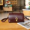 Bolso Pequeño Cuadrado Retro de Gama Alta de Nicho Bolso Transfronterizo para Mujer Bolso Cruzado Portátil de Cuero Genuino Bolso de Hombro de Piel de Vaca Curtida Vegetal 8865