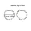 Pendientes de Círculo de Sentido Avanzado Nueva Moda de Verano Simple liso Anillo Pendiente de Oreja Diseño de Nicho Sentido Pendientes Antiaplatados E8945