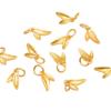 Pulsera Colgante Pequeño Hoja de Bambú Chapada en Oro de 18 Quilates que Conserva el Color Accesorios Colgantes para Pulsera Pulsera DIY Cuerda Trenzada Accesorios Colgantes con Cuentas Venta al por Mayor