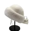 Chapéu de Pelúcia Imitação de Visom Chapéu Bacia Mongol Fofo para Mulheres Engrossado Outono e Inverno à Prova de Vento e Frio Proteção Térmica para Orelhas Chapéu de Pescador