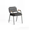Mesa e Cadeira de Exterior Pátio Jardim ao Ar Livre Villa Hotel Exterior Impermeável Protetor Solar Anticorrosão Conjunto de Mobiliário de Mesa e Cadeira de Madeira Maciça