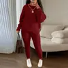 Amazon Europeia e Americana Mais Vendido Moda Casual Conjunto de Malha Calça de Conjunto Comércio Exterior Feminino Conjunto de Lã