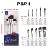 Set de Pintura de Venta Caliente Transfronterizo Juego de Pinceles de Pintura al Óleo Blanco Perla con Mango de Madera Pincel para Gouache Pincel para Pintura Facial
