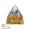 Pirâmide de Cristal Natural de 8cm Decoração Criativa Europeia e Americana para Mesa de Casa Pirâmide de Resina para Yoga Meditação