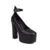 43 Hebilla Nueva Comercio Exterior Zapatos Mary Jane Británicos Zapatos de Punta Redonda Moda Tacón Grueso Zapatos de Salón Zapatos de Salón 40 Plataforma de Agua Blancos Mujer