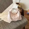 Bolso de Hombro Acolchado con Cadena Color Blanco Diamante 2026 para Mujer, Suave Piel Suave Bolso de Hombro Cruzado Único, Para el Trabajo, Gran Capacidad, Sensación de Lujo