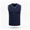 Chal de hombre nuevo transfronterizo 2026, sin mangas casual talla grande ropa de hombre, chaleco suéter de cuello en V de comercio exterior, camiseta básica para hombre