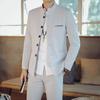Traje Zhongshan de moda retro para hombre, otoño e invierno de 2023, traje Tang, traje de dos piezas de estilo chino