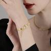 Pulseira de corrente de metal estilo novo personalizada ins design de nicho temperamento moda pulseira banhada a ouro 18k mulheres atacado