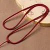 Collar Hecho a Mano Grueso Simple de Gama Alta con Cordón Negro Ajustable para Hombres, Adecuado para Colgantes de Jade