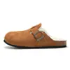 RUIZUSTOCK Chinelos de Cortiça Baotou de Inverno para Homens Sapatos de Algodão para Mulheres Sandálias e Chinelos Quentes Revestimento de Lã Revestimento Externo Fosco