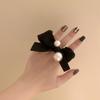 Lazo de terciopelo negro para el cabello, cuerda para el cabello para mujer, perla, aro para el cabello, tendón de goma, accesorios para el cabello estilo Chanel 2023, lazo para el cabello