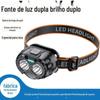 Farol de indução longa duração luz forte carregamento LED super brilhante lâmpada de pesca externa lâmpada de mineração montada na cabeça lanterna atacado