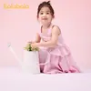 Faldas para Niñas Balabala Vestidos para Niños Estilo Verano 2025 Vestido de Princesa a Cuadros sin Mangas para Niños Pequeños Dulce