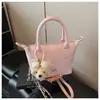 Bolso Pequeño de Alta Gama Transfronterizo, Bolso Casual de Moda, Bolso Cubo Versátil Simple Resistente al Aceite para Hombro Único Cruzado