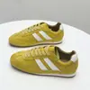 Populares Zapatos de Entrenamiento Alemanes para Mujer, Rojos de Suela Plana Ligeros de Cuero Genuino 2026 Nuevos Retro de Suela Blanda Zapatos para Estudiantes