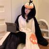 2025 Pijama Feminino de Inverno Coral Velvet Espesso com Alça de Desenho Animado Conjunto de Roupas Caseiras Fofas para Meninas
