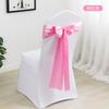 Decoración de Boda Adorno Caliente Cinta de Satén Cinta Decoración Flor en Respaldo de Silla Funda Elástica para Silla Lazo