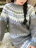 Conjunto de Suéter Pulôver de Lã Mista e Saia de Tricô Feminino Outono/Inverno 2026, Novo Conjunto de Outono Feminino 2026