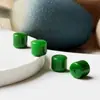 Jadeite Verde Seco Verde Yang Contas Cilíndricas de Corte Reto Contas Tubulares com Espaçadores de Contas Pulseira Colar DIY Acessórios de Joias Jade Atacado