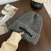 Nuevo gorro de punto de moda con estilo étnico, engrosado para el invierno, creando una atmósfera elegante, versión coreana, gorro de moda para mujer