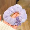 Accesorios para el cabello de felpa de otoño e invierno con forma de colon, anillo para el cabello, lindo oso de polvo dorado, cinturón de goma para estudiantes de dibujos animados para niñas, accesorios para el cabello