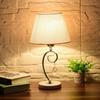 Lámpara de noche moderna, sencilla y creativa, regulable para dormitorio, estilo europeo, cálida, romántica, con pantalla de tela, lámpara de mesa para el hogar