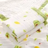 Toalha de Banho para Bebê de Gaze de Seis Camadas Recém-nascido Algodão Puro Macia Absorvente Suprimentos para Recém-nascido Toalha de Banho de Algodão para Bebê Cobertor